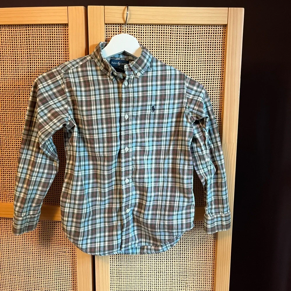 Ralph Lauren Boys (7) Plaid Button Down